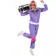 Women's 80s tracksuit costume, Size: Large