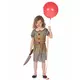 Terrifying gray clown costume for girls, Size: 13-14 years (140-152 cm)