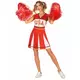 Rødt USA cheerleader-kostyme til kvinner, Størrelse: Small