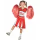 Rødt USA cheerleader-kostyme til jenter, Størrelse: 3–4 år (92–104 cm)