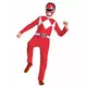 Klassisk rødt Power Rangers-kostyme til barn, Størrelse: 5–6 år(109–126 cm)