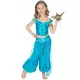 Blue oriental princess costume for girls, Size: 7-9 years (120-130 cm)
