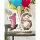 Hvit tallstruktur for 64 cm ballonger, Størrelse: 4