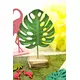 1 tropisk metallblad på grønn trebase 15 cm, bilde 2