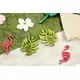 10 Wooden confetti tropical leaves 4 cm, image 2