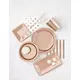 20 Small rose gold cardboard plates 19 cm, image 2