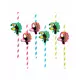 6 Toucan cardboard straws 20 cm, image 2