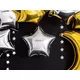 Silver star foil balloon 45 cm, image 2