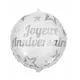 Hvit folieballong med bursdagsmotiv, 45 cm, bilde 2