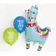 Giant blue llama foil balloon 90 cm, image 2