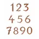 Rose gold number birthday candle 13 cm, image 2