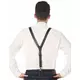 Adult black leatherette suspenders, image 2