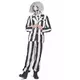 Men's Black and White Striped Ghost Costume, Size: Medium (48-50)