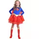 Klassisk Supergirl-kostyme til jenter, Størrelse: 10–12 år (146 cm)