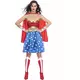 Klassisk Wonder Woman-kostyme for kvinner, Størrelse: Medium