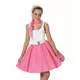 Women's pink polka dot 50s costume, Size: Small, image 2