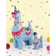 Mini blå lama piñata 16 cm, bilde 2