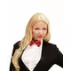 Adult metallic red bow tie, image 2