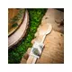 Green and Ivory Tropical Leaf Linen Ribbon 4.5cm x 3m, image 2