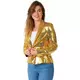 Suitmeister women's gold sequin blazer jacket, Size: Large (EU 42-44)
