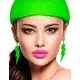 Neon green lightning earrings, image 2
