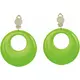 Adult fluorescent green earrings, image 2
