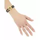 Black hippie sunflower beaded bracelet for adults, image 2