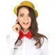 Gullglitter bowlerhatt i plast for voksne, bilde 2