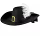 Adult black musketeer hat, image 2