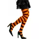 Adult orange and black striped tights, image 2