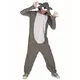koala costume to keep you warm! This men's koala costume includes a hooded jumpsuit. The long-sleeved jumpsuit is gray with a white belly. A zipper on the front will allow you to put this costume on and take it off easily. The hood is topped with a cute k, image 2