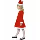 Mother Christmas costume with pompom dress for girls, Size: 10-12 years (145/158 cm), image 2