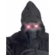 Full face hooded mask with invisible face and red light-up eyes for adults, image 2