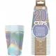 20 American recyclable cardboard cups rainbow iridescent 53 cl, image 2