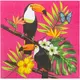 20 Fuchsia Toucan Paper Napkins 33 x 33 cm, image 2