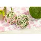 4 Decorative balls natural white and pink flowers 5 cm, image 2