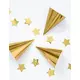 6 Gold Cardboard Party Hats 16cm, image 2