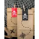 6 Pirate Party Kraft Paper Gift Bags 8 x 18 x 6 cm, image 2