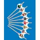 8 Justice League cardboard medallion straws 20cm, image 2