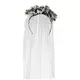 Halloween women's white zombie veil headband, image 2
