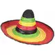 Multicolored Mexican sombrero with black border and tip for adults, image 2