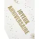 Gullfarget organza-bordløper i gratulerer med dagen, 29 cm x 5 m, bilde 2