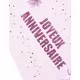 Bordløper i organza, fuchsia, 29 cm x 5 m, Happy Birthday, bilde 2