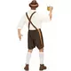 Large size brown Bavarian costume for men, Size: XX-Large, image 2