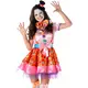 Women's colorful polka dot clown costume, Size: Small, image 2