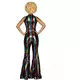 Regnbuefarget disco-jumpsuit til dame, bilde 2