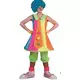 Women's fluorescent clown dress costume, image 2