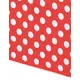 Red tablecloth with white polka dots, plastic, 137 x 274 cm, image 2