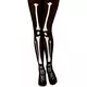 Halloween skeleton tights for women, Size: X-Large, image 2