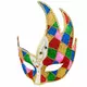 Adult multi-colored diamond Venetian wolf, image 2